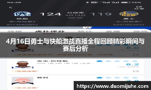 4月16日勇士与快船激战直播全程回顾精彩瞬间与赛后分析